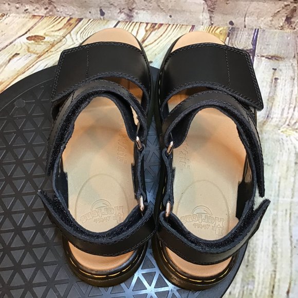 Dr. Martens Kids Black Leather Adjustable Sandals - Picture 4 of 9